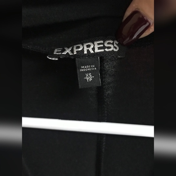 Express Long Sleeve Black Dress XS - Picture 4 of 5